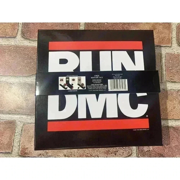 New Men’s Hip Hop Group Run Dmc 4 pack crew socks 10-13 - Picture 4 of 5